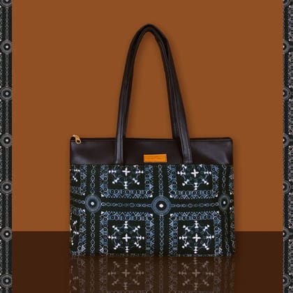 Black Warli Musical Tote Bag
