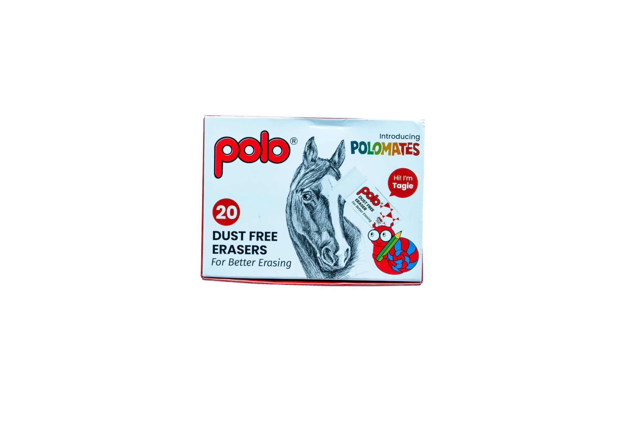 polo dust-Free erasers Pack of 2 Sets (20 erasers per Set) | Smooth & Clean Erasing | Non-Toxic & Break-Resistant | Ideal for Students, Artists & Office use