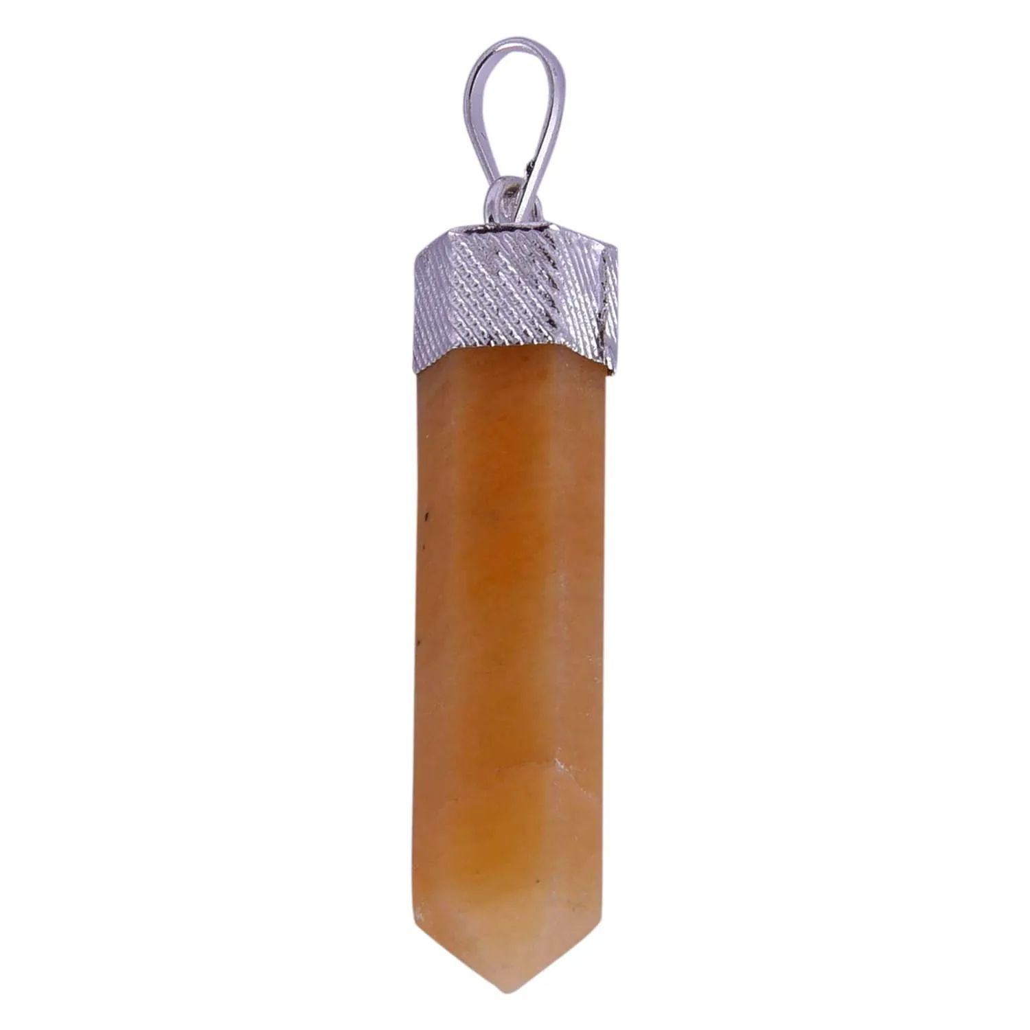 Red Aventurine Pencil Pendant for Reiki Healing and Crystal Healing,Traditional Astrological Pendant for Women and Mens for Chakra Healing | Lucky Charm Positive Vibes Energy(KI_42)  by Krishna Impex