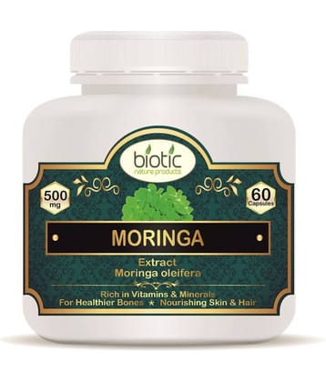 Biotic Moringa Oleifera Leaf Extract Supplement 500 mg Capsule 60 no.s