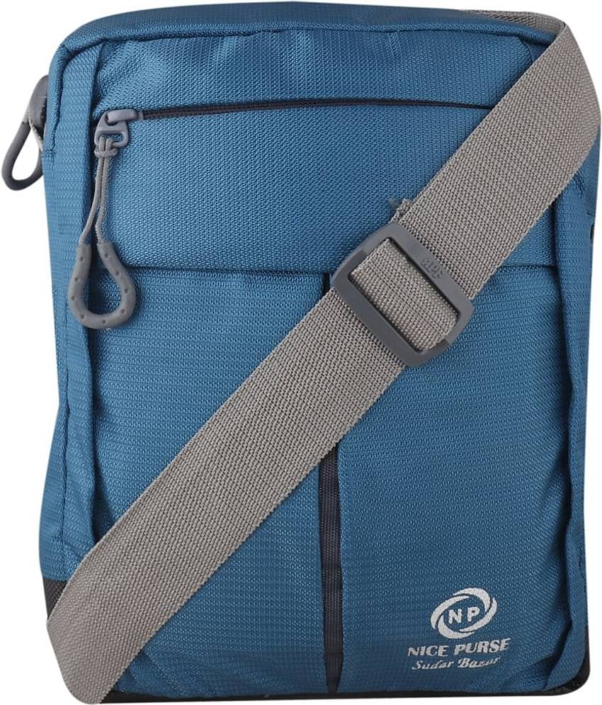 Nice Purse Blue Solid Messenger Bag