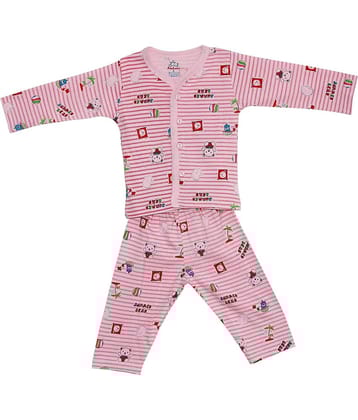 Aatumn Kids Wear Unisex for Baby Cotton Tops & Bottoms Sets ( Pink )