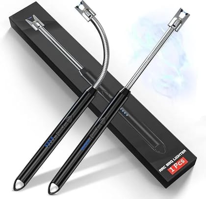 Gas Lighter for Kitchen Use | C-Type Rechargeable Electric Gas | Stove & Candle Lighter with USB Charging Port | 400 Uses in Single Charge