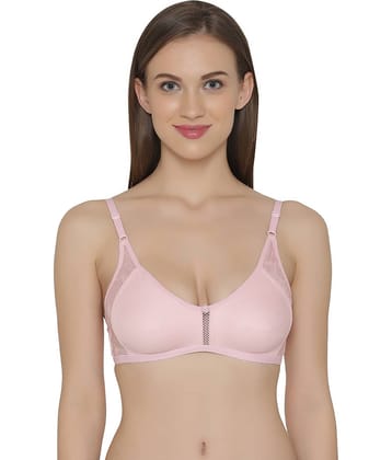 Clovia Poly Cotton T-Shirt Bra - Pink