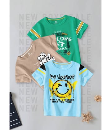 CODEZ Pack of 1 Boys Cotton Blend T-Shirt ( Multi Color )