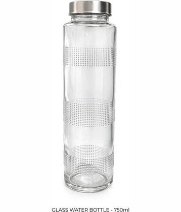 Vizio Off White Glass Water Bottle 750 mL ( Set of 1 )