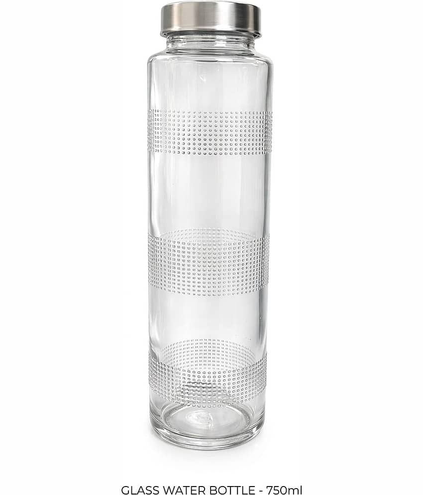 Vizio Off White Glass Water Bottle 750 mL ( Set of 1 )