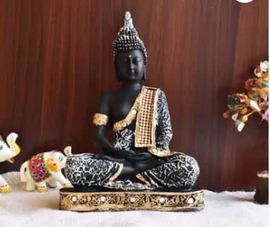 Polyresin Sitting Buddha Idol Statue Showpiece for Home Decoration Showpiece