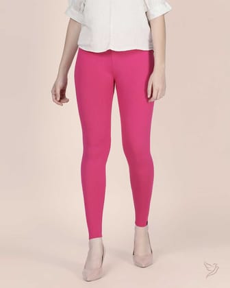 Viscose Ankle Legging - Pink Shock-S / Pink Shock