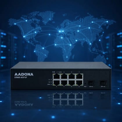 OUS-8GP2G2F  8 Port 10/100/1000Mbps + 2 Port 10/100/1000Mbps RJ-45 + 2 Port 1000Mbps SFP Uplink, Supports 150W PoE.