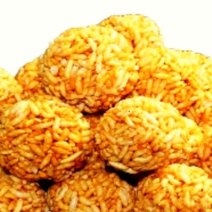 BANGLARMISTI Murir Moa - Crispy Crunchy Murmura Laddoo, gur, Indian Dessert, Homemade, Puja Prasad,15