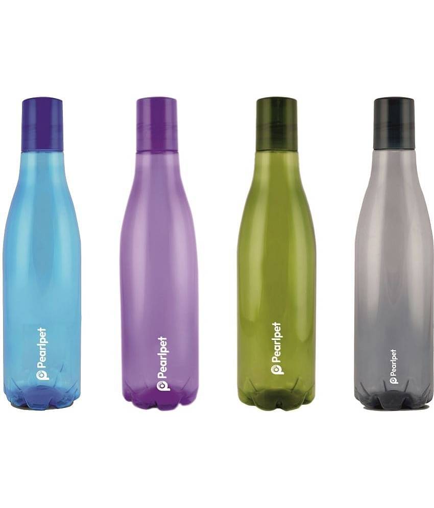 PearlPet - Multicolour Water Bottle ( Pack of 4 )