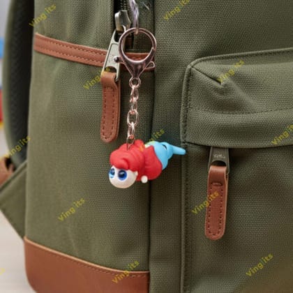 Vinglits Fantasy Shelf 3D Printed Keychains – Articulated Animal Toys, Pocket-Friendly Keyrings, Stress Relief Desk Toys for Kids & Adults, Collectible Accessories (Mermaid- Nina, Medium)