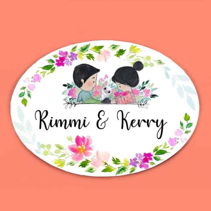 Family 5 - Handpainted Personalised Name plate