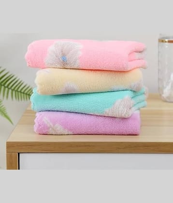 Suraj Enterprise Microfibre Printed Face Towel 301-350 GSM ( Pack of 10 ) - Multicolor