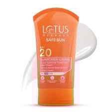 Lotus Safe Sun Spf 20 Sunscreen Cream 100 Gms