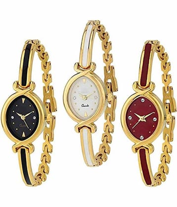 Shivark Gold Metal Analog Womens Watch