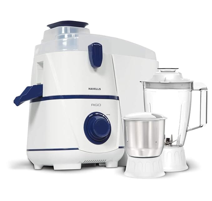 Havells Acrylonitrile Butadiene Styrene Rigo Jucier Mixer Grinder, 500 Watts, Transparent