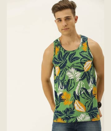 Veirdo Pack of 1 Cotton Blend Sleeveless Vest For Men ( Multicolor )