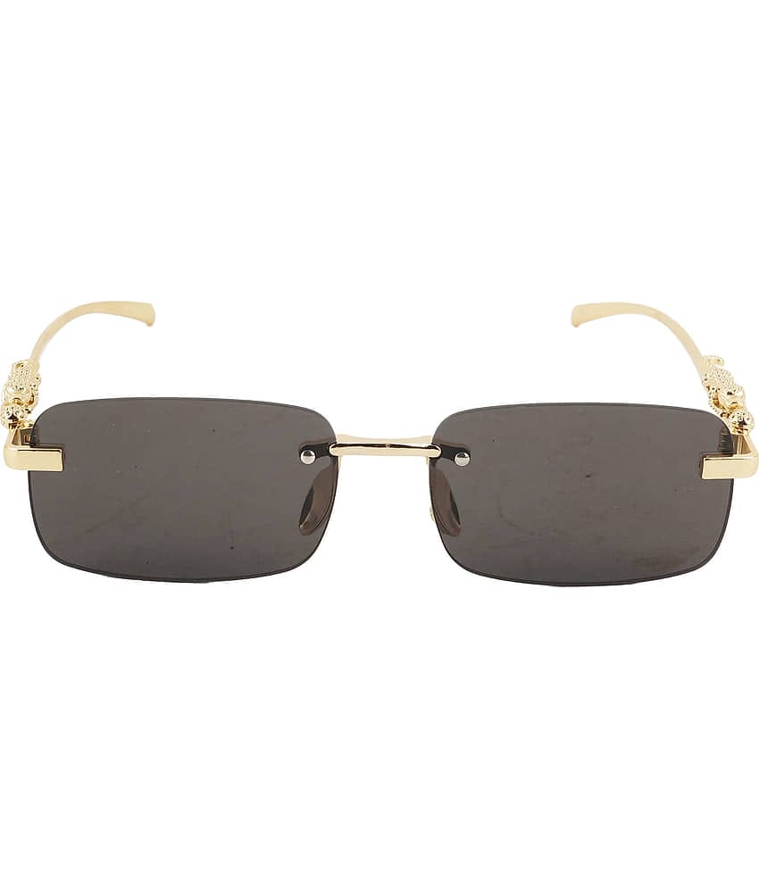 Bayberry Gold Rectangular Sunglasses ( Pack of 1 )