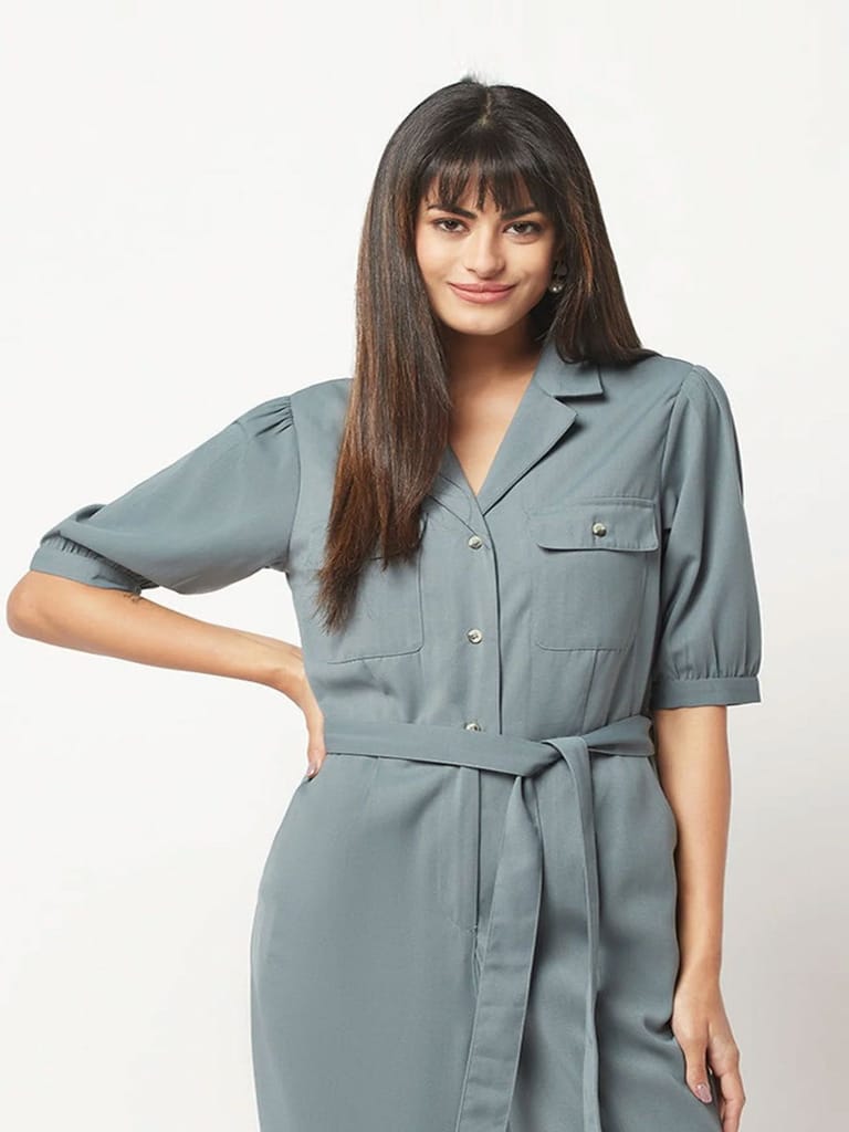 Rustic Blue Collar Jumpsuit