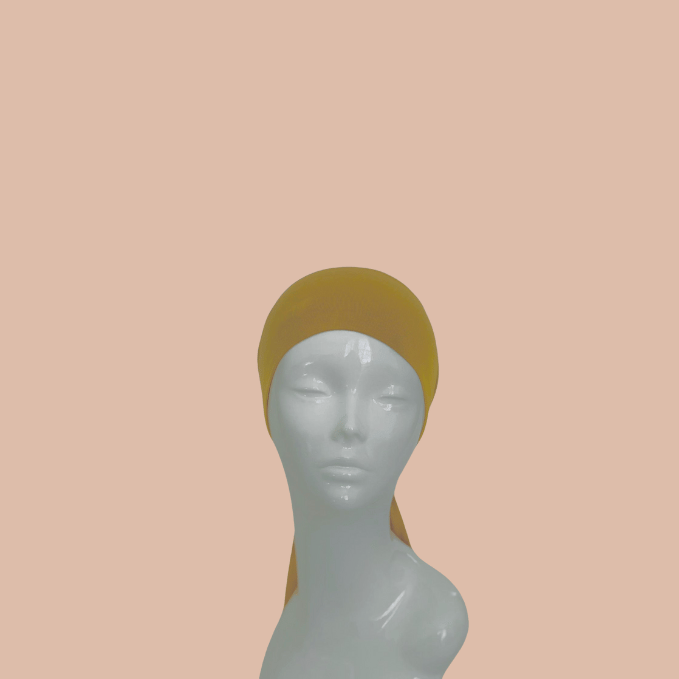 Adjustable Hijab Cap - Mustard-Mustard