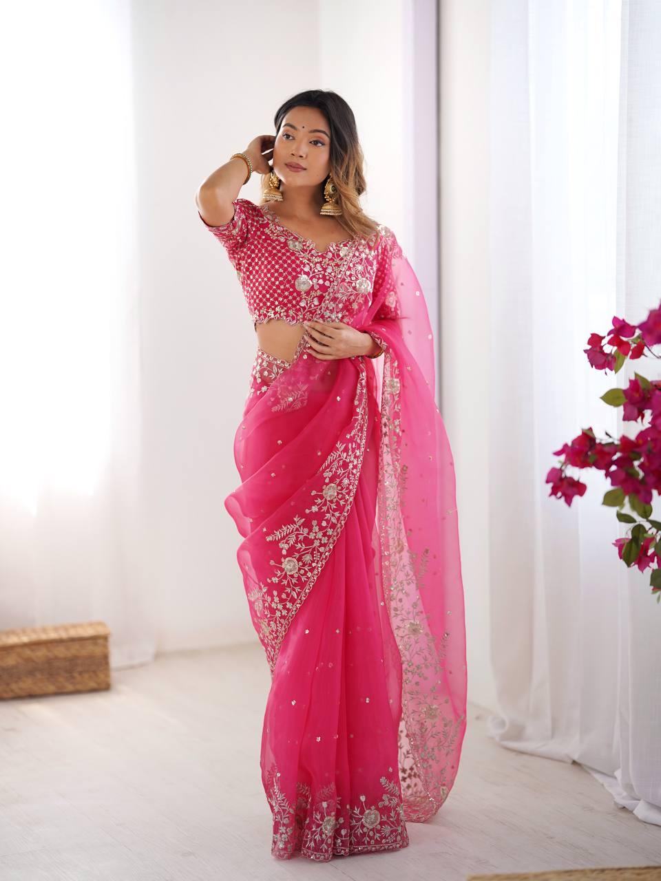 Organza Silk Saree for Weddings