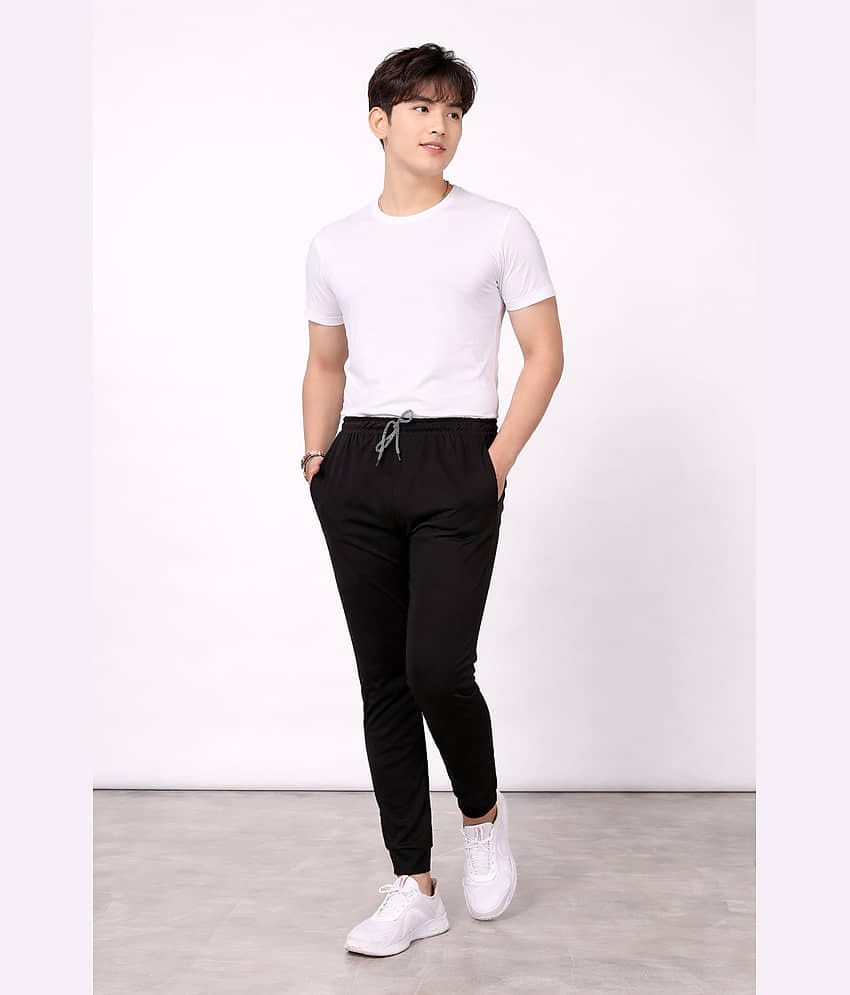 Kashvi Black Lycra Men's Trackpants ( Pack of 1 )