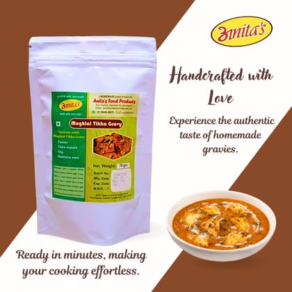 Anita's Mughlai Tikka Gravy (70g) | Instant Homemade Gravy Premix | Quick Cooking