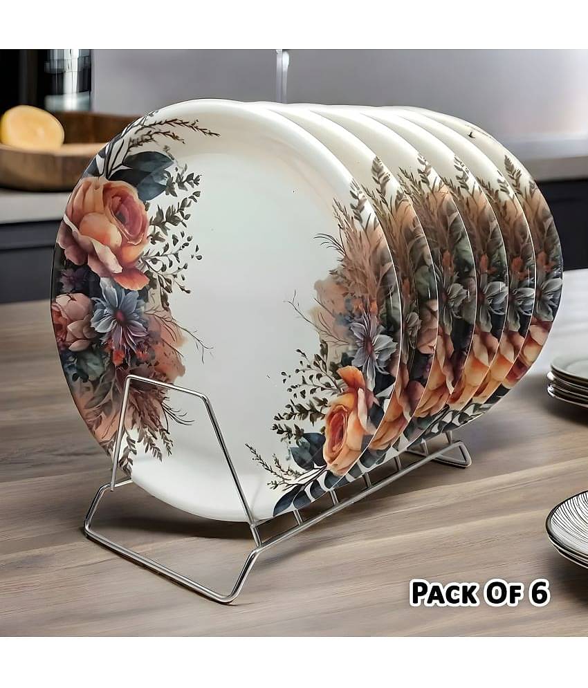Inpro 6 Pcs Melamine Multi Color Full Plate