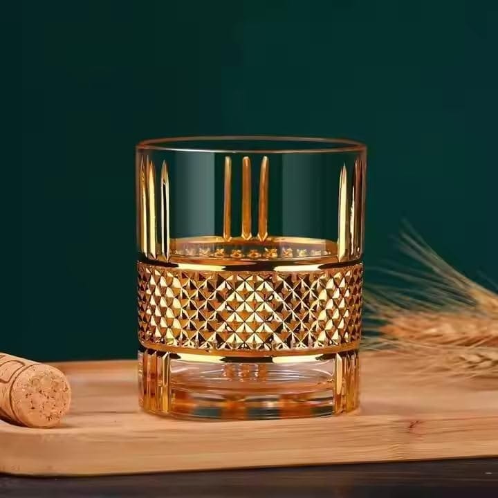 Premium Stylish,Crystal Bourbon Whiskey Brandy Glasses Wine Glass Crafted Lead Free Glass Great Rocks Barware for Scotch Bourbon Liquor Cocktail Drinks Spirit Drinks Scotch Cognac,(310 ml)