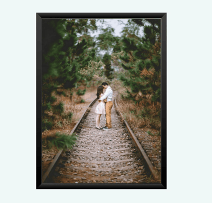 NOKKES Customized Premium Print with Your Personalised Photos Frame Black Color(Size - 5X7 Inch) Home, Wall, Office Decor and Gifts