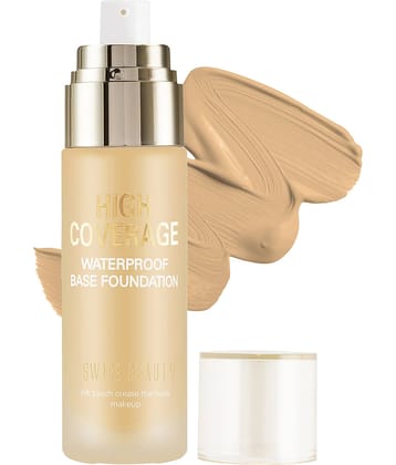 Swiss Beauty High Coverage Waterproof Base Foundation - (Toffee Beige, 60g)