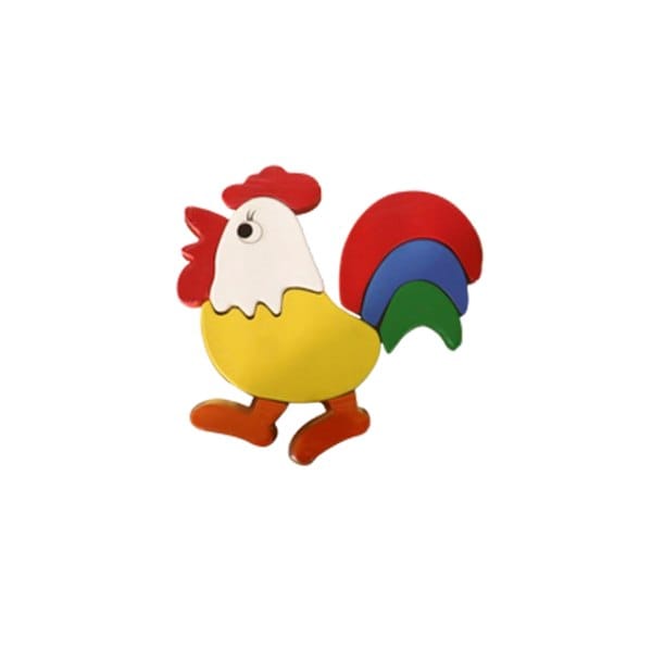 Wooden Board Puzzle Cock