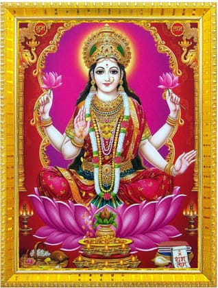 NOKKES Laxmi Devi Maa Mata Photo Frames Religious Photo frame 5X7 Inch Photo Frame_W24