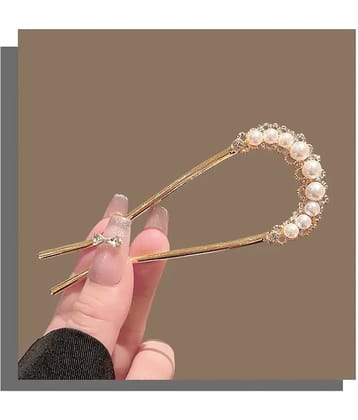 Blubby Gold Hair Sticks ( Pack of 1 )