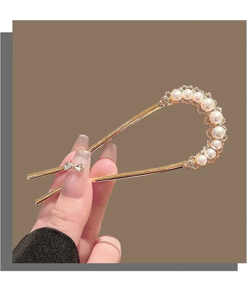 Blubby Gold Hair Sticks ( Pack of 1 )