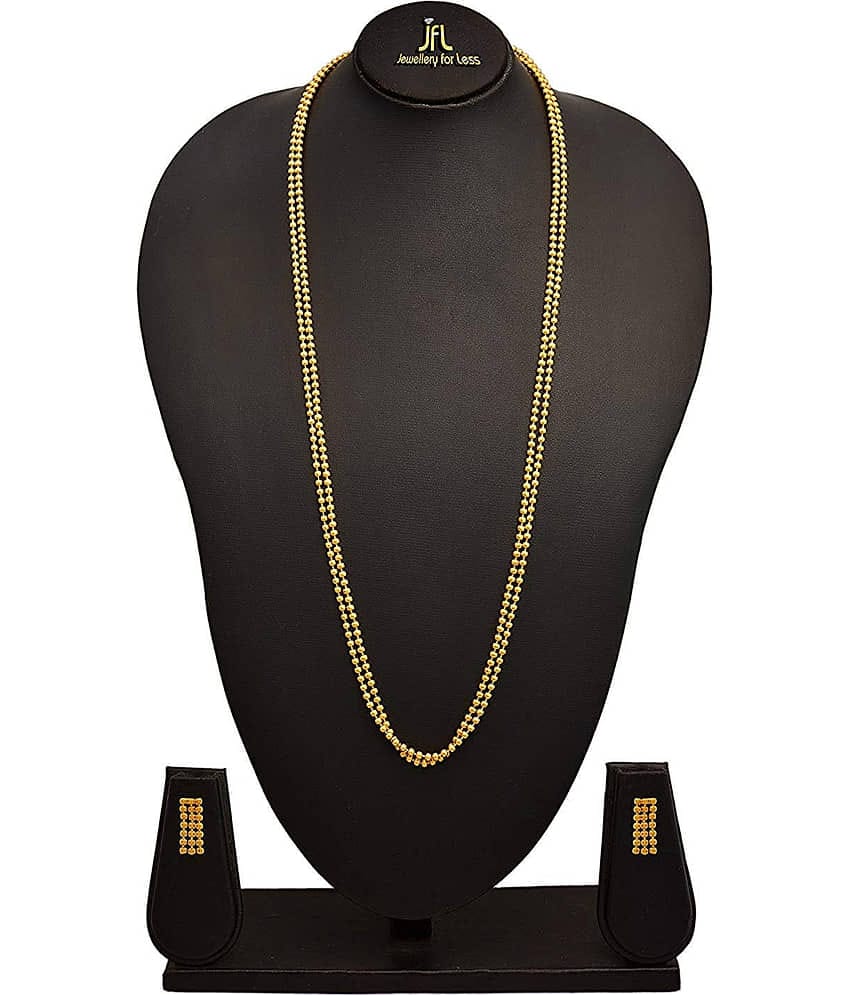 JFL - Jewellery For Less Golden Copper Necklace Set ( Pack of 1 )