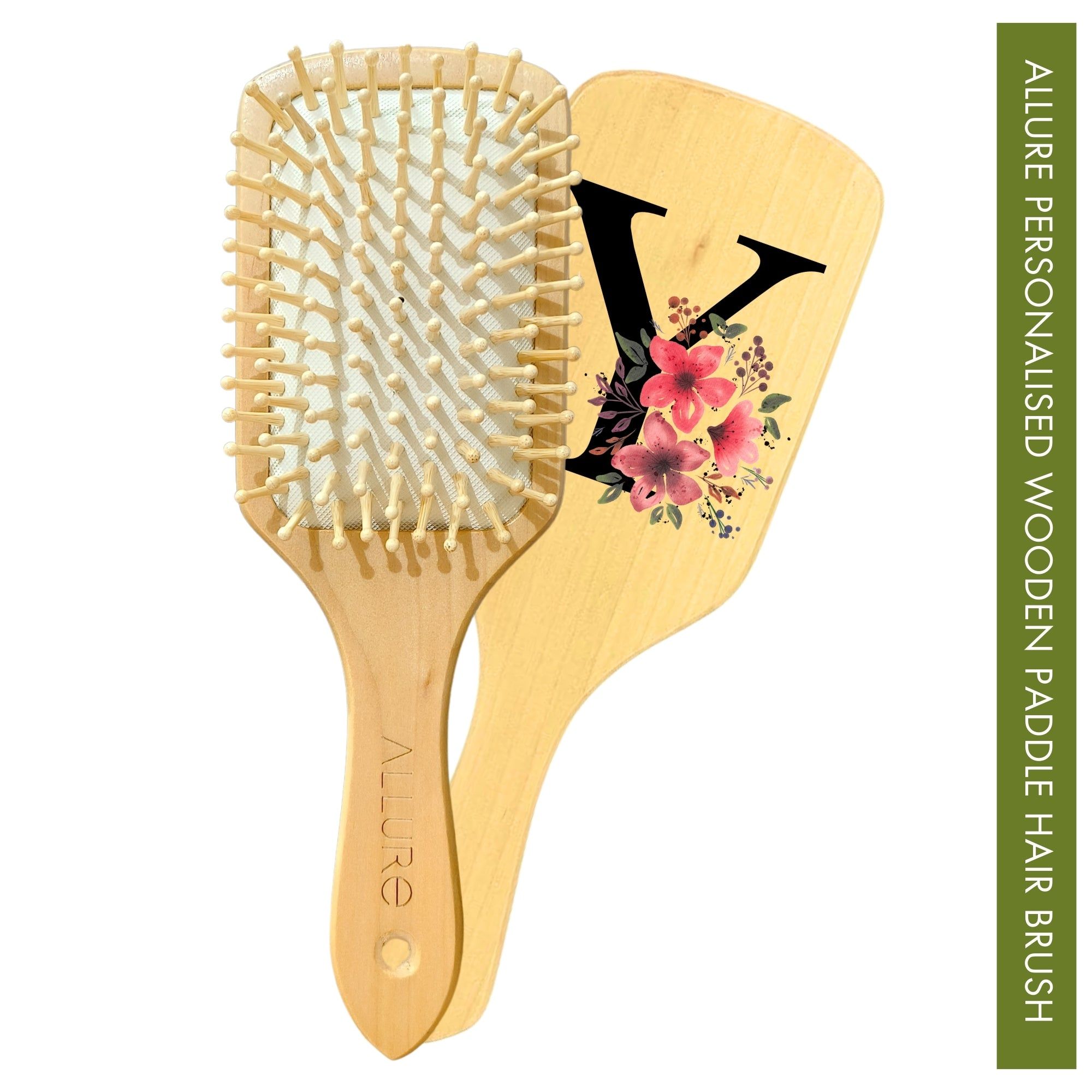 Allure Personalised Letter Y Paddle Hair Brush