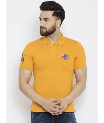 Merriment Pack of 1 Cotton Blend Regular Fit Embroidered Half Sleeves Men's Polo T Shirt ( Maroon )