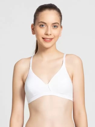 Jockey Miss Jockey Lightly Padded Non Wired Beginners Bra Full Coverage MJ06-28B / White