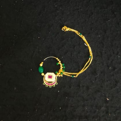 Royal Kundan Polki Nath for Bridal Jewelry