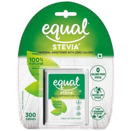 Equal Stevia Natural Sweetener - Sugar Free, Diabetic Friendly, 30 gm - 300 Tablets