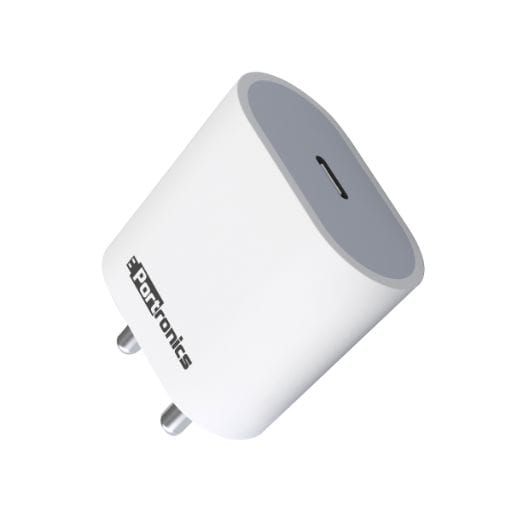 Portronics Adapto 20 Type C 20w Charger White