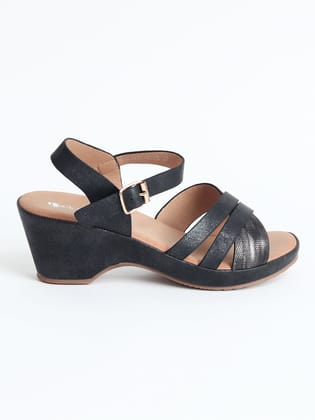 Delco Everyday Chic Block Heel Sandals-36 / Black