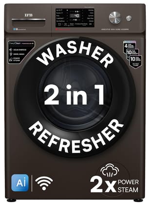 IFB 9 Kg 5 Star, DeepClean Technology, AI Powered, WiFi, Fully Automatic Front Load Washing Machine (EXECUTIVE MXN 9014K CMS, PowerSteam, 9 Swirl, Steam Refresh, Inbuilt Heater, Eco Inverter, Mocha) IFB 9 Kg 5 Star, DeepClean Technology, AI Powered, WiFi