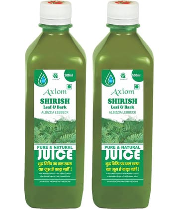 Axiom Shirish Juice 500ml (Pack of 2)|100% Natural WHO-GLP,GMP,ISO Certified Product