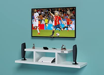 DAS Lewis Wall Mount TV Entertainment Unit/with Set Top Box Stand for Living Room Frosty White (Ideal for up to 32") Screen (Engineered Wood) DAS Lewis Wall Mount TV Entertainment Unit/with Set Top Box Stand for Living Room Frosty White (Ideal for up to 32") Screen (Engineered Wood)