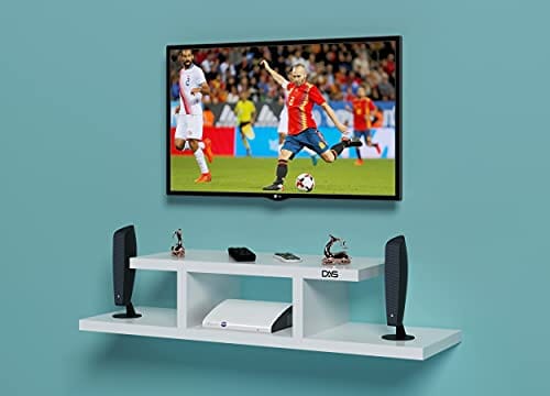 DAS Lewis Wall Mount TV Entertainment Unit/with Set Top Box Stand for Living Room Frosty White (Ideal for up to 32") Screen (Engineered Wood)
