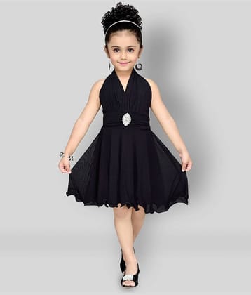 Aarika Net Shift Dress For Girls ( Pack of 1 , Black )